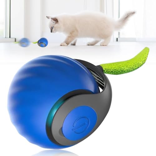 Gahwa 2025 New Speedy Tail 2.0, Speedy Tail Katzenspielzeug, König des interaktiven Katzenspielzeugballs, Automatisches Katzenspielzeug, lindert Ängste (Blau) von Gahwa