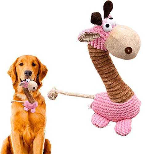 Gaimety Hundespielzeug mit Giraffenmotiv, interaktives Hundespielzeug, weiches Quietschspielzeug für kleine, mittelgroße und große Haustiere, Welpenspielzeug zum Zahnen kleiner Hunde von Gaimety