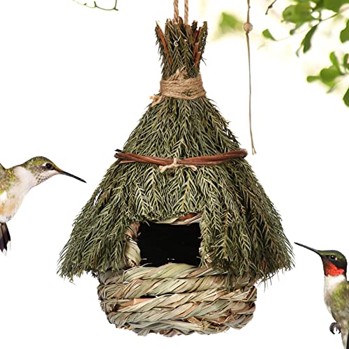 Hängendes Vogelnest, handgewebt, Kolibri-Nest für den Außenbereich, Vogelnest, Vogelhäuser, geschützte Bucht für Garten, Fenster, Outdoor, Heimdekoration Gaimety von Gaimety