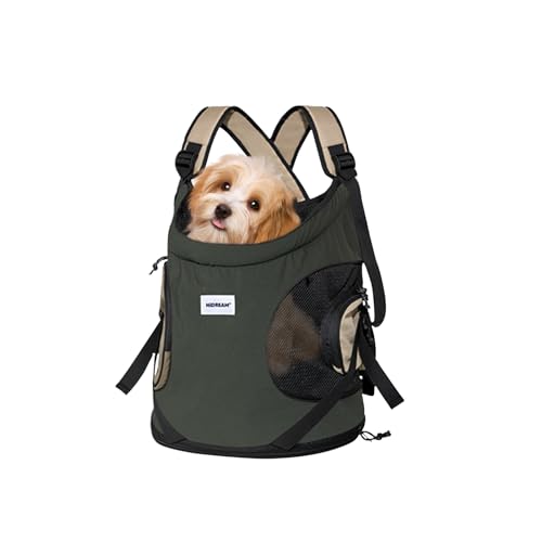 Galatée Haustier -Front -Rucksack, Verstellbarer Hunde -Rucksack Für Reisen, Wandern Und Gebrauch Im Freien, Tragbarer Hände Kostenloser Hunde -Rucksack, Haustier -Rucksack(Dunkelgrün) von Galatée