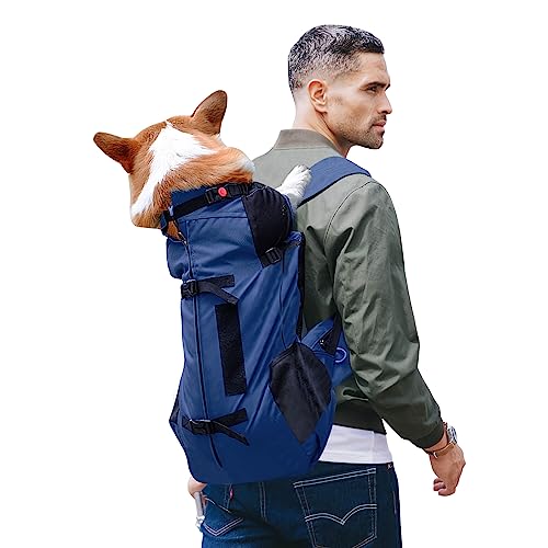 Galatée Hunde -Rucksack, Hundeträger Verstellbarer Rucksack, Vollständig Belüftet, Hundeträgertasche, Haustier -Rucksack Für Das Gehen Im Freien Im Freien, Das Bergklettern Zu Gehen(Blau) von Galatée