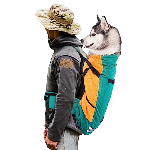 Galatée Hunde -Rucksack, Hundeträgerhund -Rucksack Für Die Meisten Hundegrößen, Einstellbarer Haustier -Rucksackträger, Ideal Zum Reisen, Wandern, Camping(L, Grün) von Galatée