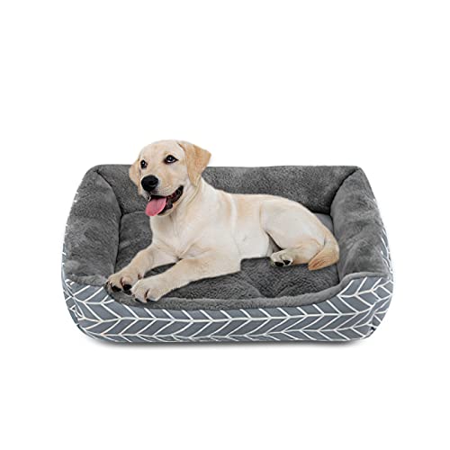 Galatée Hundebett, Waschbares Hundesofa, Warmes Weiches Haustiersofa, Haustierbett Für Große Mittelgroße Hunde Und Katzen, Katzenbett Mit Rutschfestem Boden(XL, Grau) von Galatée