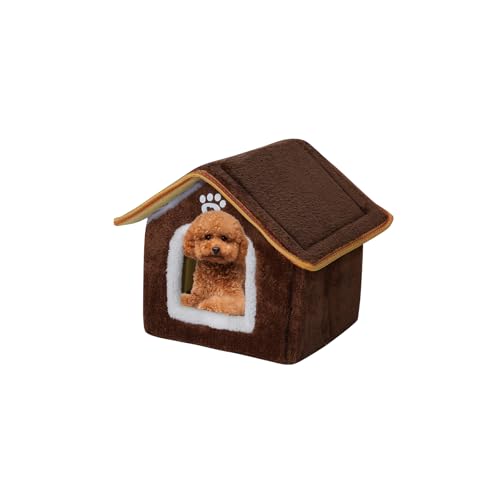 Galatée Hundehütte, Warmes Katzenhöhlenbett Für Den Innenbereich, Süßes, Faltbares Katzenhaus, Waschbares Hundeiglu Aus Plüsch, Bequemes Haustierhaus Für Welpen, Kätzchen Und Kaninchen(M, Braun) Galatée Hundehütte, Warmes Katzenhöhlenbett Für Den Innenbereich, Süßes, Faltbares Katzenhaus, Waschbares Hundeiglu Aus Plüsch, Bequemes Haustierhaus Für Welpen, Kätzchen Und Kaninchen(M, Braun) von Galatée
