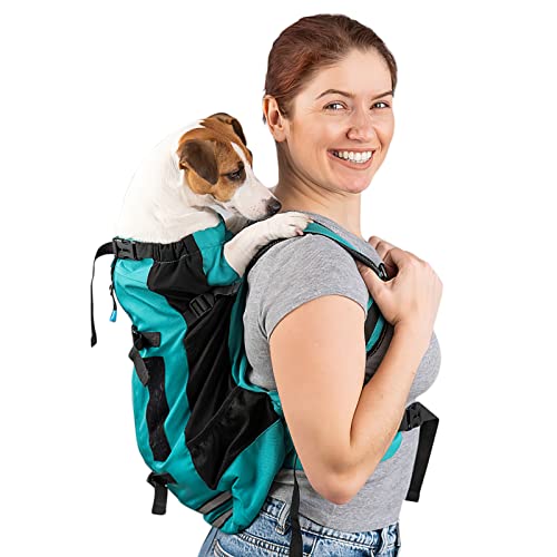 Galatée Hunderucksack, Verstellbarer Hunderucksack Für Kleine Und Mittelgroße Hunde, Einfach Zu Transportieren, Haustierrucksack für Spaziergänge im Freien, Wandern, Bergsteigen, Reisen(L, Blau) von Galatée