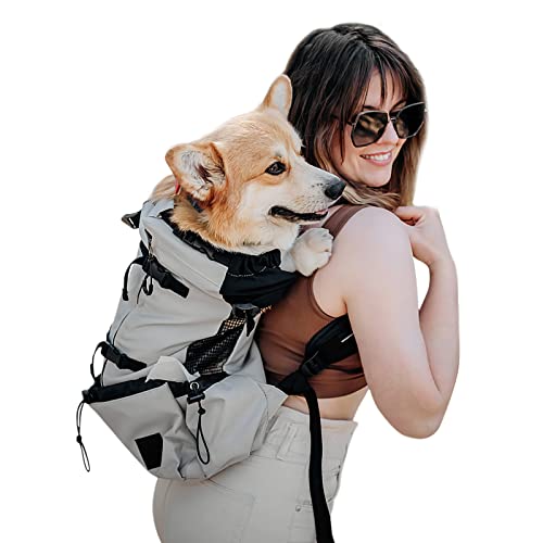 Galatée Hundetragerucksack, Tragbarer Verstellbarer Hunderucksack, Belüfteter Haustiertragerucksack, Haustierrucksack Zum Wandern Im Freien Wandern Bergsteigen Reisen(L, Grau) von Galatée