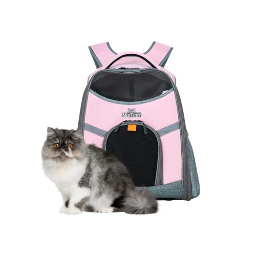 Galatée Katzenrucksack, Haustier-Rucksack Für Reisen, Wandern, Camping, Outdoor, Belüfteter Haustier-Wanderrucksack, Reisetasche, Von Fluggesellschaften Zugelassener Katzenrucksack(Rosa) von Galatée