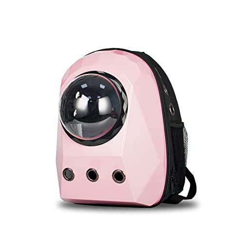 Galatée Katzenrucksack Träger, Haustier Reise Träger Rucksack, Katzen Rucksack Blasen Rucksack Tragen Katzen, Raumkapsel Blasen Design, Raumkapsel Haustier Rucksack Belüften(Rosa) von Galatée