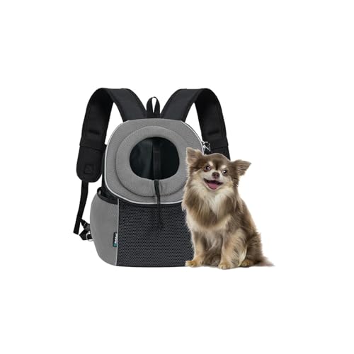 Galatée Katzentrage-Rucksack, Verstellbarer Hunde-Fronttrage-Rucksack, Tragetasche Für Kleine Und Mittelgroße Hunde, Katzentasche Für Reisen, Wandern, Fahrradfahren, Spazierengehen im Freien(Grau) von Galatée