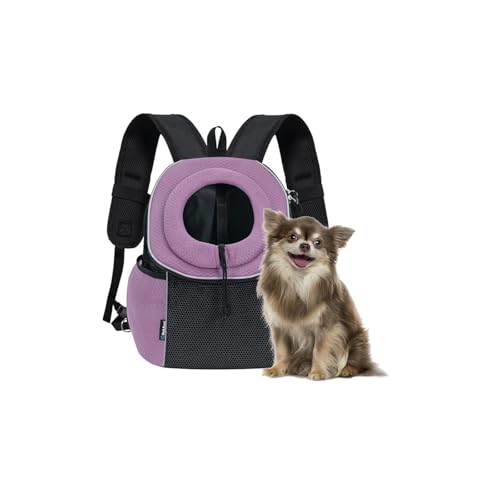 Galatée Katzentrage-Rucksack, Verstellbarer Hunde-Fronttrage-Rucksack, Tragetasche Für Kleine Und Mittelgroße Hunde, Katzentasche Für Reisen, Wandern, Fahrradfahren, Spazierengehen im Freien(Lila) von Galatée