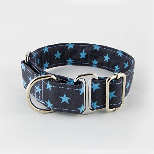 Galguita 0634438461777 Hundehalsband Star, M, blau von Galguita Amelie