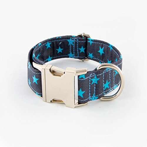 Galguita Amelie 0634438058052 Halsband für Hunde lic Star, S, blau von Galguita Amelie