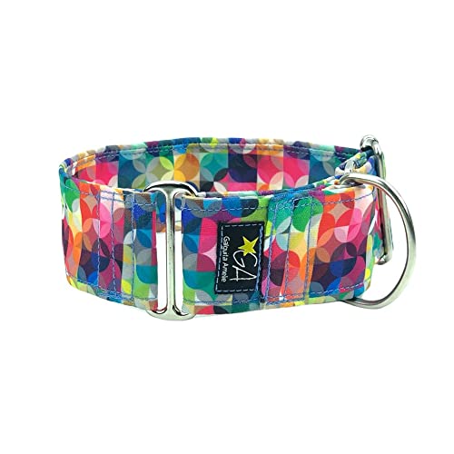 Galguita Amelie Martingale Halsband für Hunde, Nickcolors, 5 cm breit, Größe M (30-39 cm Umfang) von Galguita Amelie