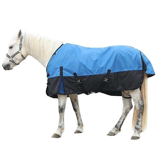 Gallopoff 1200 Denier Ripstop-Regendecke, leicht, wasserdicht, atmungsaktiv, keine Füllung, Blauschwarz, 175,3 cm von Gallopoff