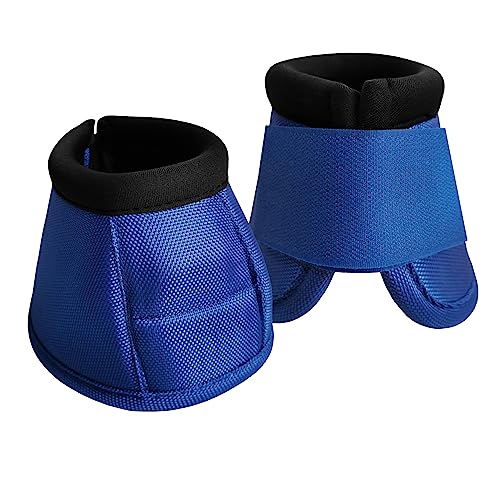 Gallopoff 2520D Horse Bell Boots, No-Turn Horse Bell Boots, Equine Ballistic Hoof Overreach Bell Boot, Paar RoyalBlue XL von Gallopoff