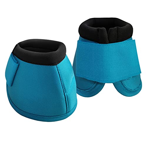 Gallopoff Equine Ballistic Hufglocken, No-Turn Bell Boots for Horses, Horse Hoof Protection Boots (Verkauft in Paaren), Lakeblue, X-Large von Gallopoff