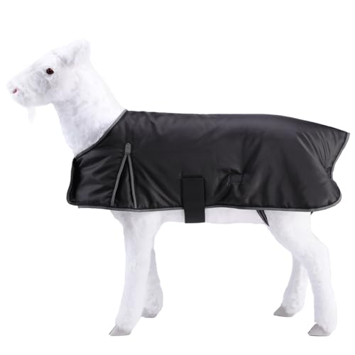 Gallopoff Ziegendecken für kaltes Wetter, atmungsaktiv, wasserdicht, winddicht, für den Winter, verstellbar, 100 g Füllung, Schwarz, Größe S von Gallopoff