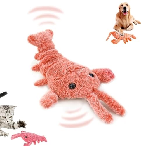 Interaktives Hundespielzeug „Floppy Lobster“, Hundespielzeug „Wiggly Lobster“, Flopping Lobster-Spielzeug for Katzen und kleine Hunde, „Wiggly Lobster“ – Interaktives Hundespielzeug, Hundespielzeug, u von Gamfoam