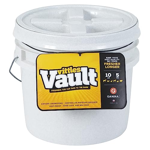 Gamma2 Vittles Vault Hundefutter-Aufbewahrungsbehälter, 10-Pfund, Weiß, Minimalistisch, Luftdicht und Insektensicher von Gamma2