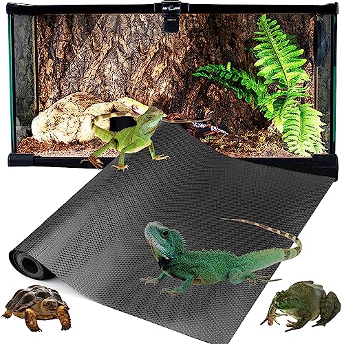 Gamoonlen Bartdrachen-Aquarium-Zubehör, Reptilien-Terrarium-Teppichsubstrat für Leoparden-Gecko, Eidechse, Leguan, Schlange, Schildkröte, nicht klebend, Reptilien-Bartdrachen-Substrat (295 cm) von Gamoonlen