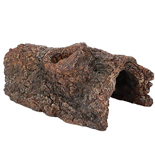 Reptile Hiding Rock Dekorationen Kit, Reptilienversteckfelsen, Reptilienversteckhöhle, Harzsimulationsbaum, Amphibien, Reptilienversteckhöhle, Landschaftszubehör für Skorpion-Eidechse, Dekoration von Gancon