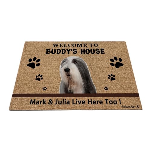 Ganshan Bi Fußmatte mit Aufschrift "Welcome to Dog's House" für Haustür, 89,9 x 60 cm, personalisierbar von Ganshan Bi