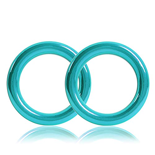 O - Ring aus Druckguss 25mm, 2er Set, DIY Hunde-Leine/Hunde-Halsband, nichtrostend, Ideal mit Paracord 550, Farbe: türkis von Ganzoo