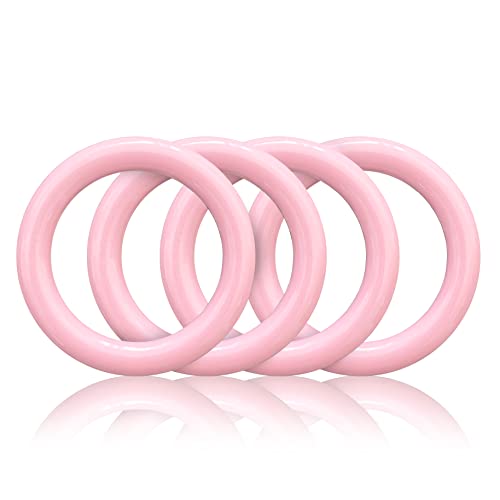 O - Ring aus Druckguss 25mm, 4er Set, DIY Hunde-Leine/Hunde-Halsband, nichtrostend, Ideal mit Paracord 550, Farbe: pastell-rosa von Ganzoo