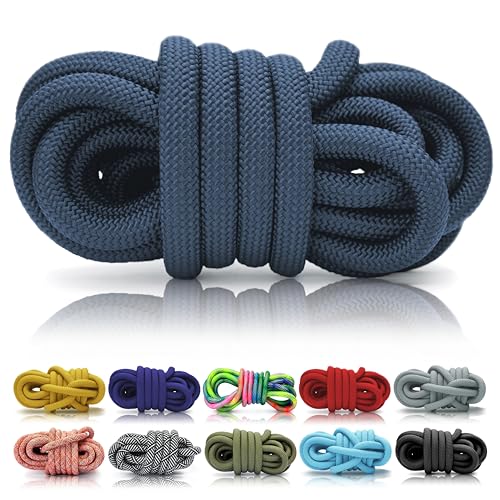 Ganzoo PPM Seil 5 Meter, Tauseil, Hunde-Leine, Halsband, Takeln, Polypropylen Multifilem Rope, 10mm Stärke, Jeansblau von Ganzoo