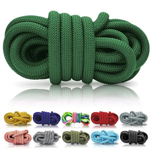 Ganzoo PPM Seil 5 Meter, Tauseil, Hunde-Leine, Halsband, Takeln, Polypropylen Multifilem Rope, 8mm Stärke, Dunkelgrün von Ganzoo