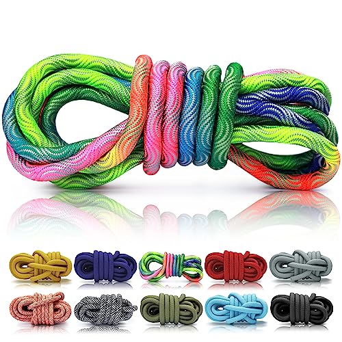 Ganzoo PPM Seil 5 Meter, Tauseil, Hunde-Leine, Halsband, Takeln, Polypropylen Multifilem Rope, 8mm Stärke, Wave Rainbow von Ganzoo