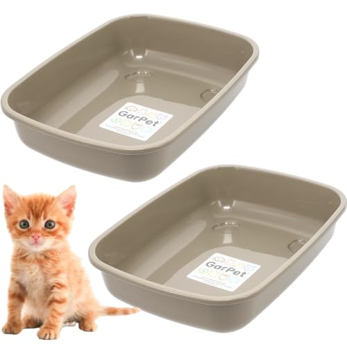 2X Katzenklo Kaninchen Toilette Kitten Katzentoilette ohne Deckel Katzen Schalentoilette Hasen Klo Toilette Zubehör Doppelpack Sparpaket von GarPet