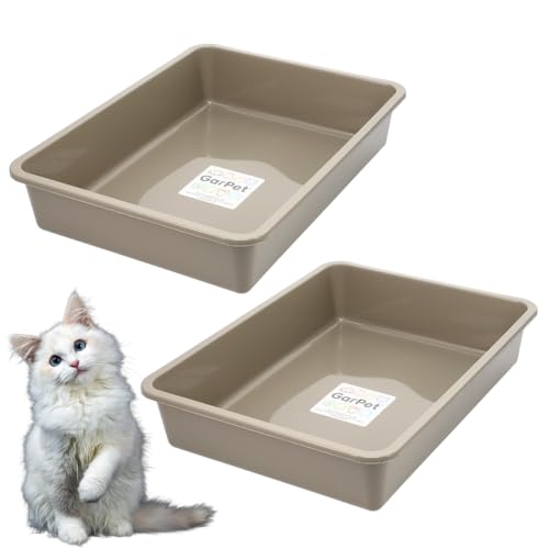 2X Katzenklo Katzentoilette offen ohne Deckel Katzen Schalentoilette Klo Toilette Zubehör Doppelpack Sparpaket von GarPet