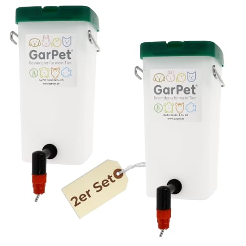 2X Nippeltränke 1000 ml Wassertränke Hühnertränke Kükentränke Trinkflasche Kaninchen Hamster Wasserspender Hasentränke Geflügeltränke von GarPet