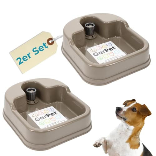 2X Wasserspender für PET Flasche Hunde Katzen Kleintiertränke Wassertränke Wasserautomat Reisetrinknapf Trinknapf für Unterwegs von GarPet