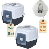 GarPet 2er Set Große Eck Katzentoilette XXL GarPet 2er Set Große Eck Katzentoilette XXL von GarPet