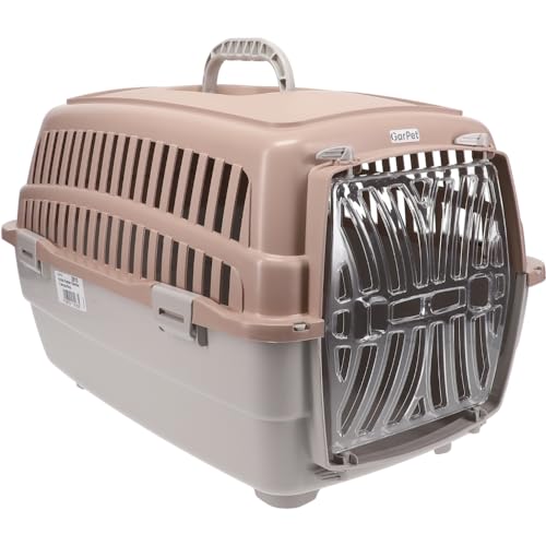 Transportbox Hunde Katzen Kaninchen Transport Auto Box Korb Hundebox Katzenbox extra viele Luftschlitze sicheres Schloss von GarPet