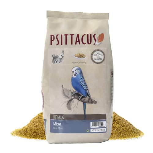 Psittacus Micro 1 kg | Alleinfutter für australische Wellensittiche, Nymphen und Wellensittiche | Premiumfutter für Geflügel, 100% ohne GMO von Psittacus