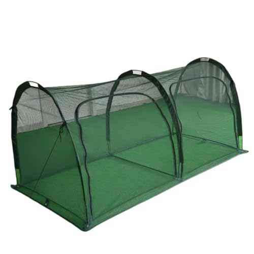 GardenSkill Hühnerstall Kaninchenstall Meerschweinchen Haus Tunnel 200x100cm | Freilaufgehege für Haustiere | Kleintierstall Kleintiergehege für den Garten mit Feinmaschigem Schutznetz | 2 Türen von GardenSkill