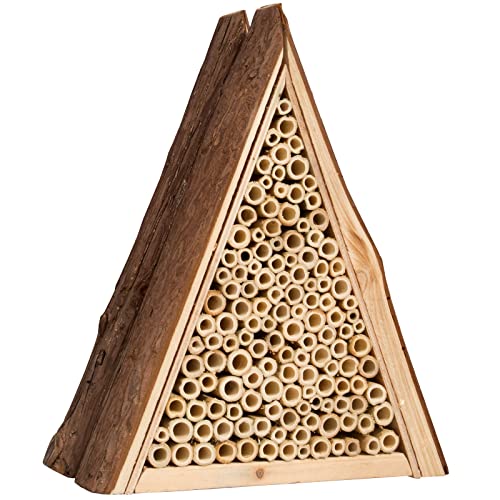 GARDIGO® Bienenhotel aus Holz I Unterschlupf für Wildbienen I Bienenhaus für den Garten zum Aufhängen von Gardigo