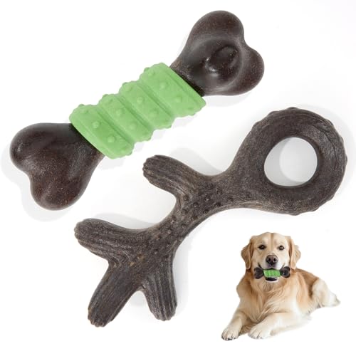 Gardner Pet Kauspielzeug für Hunde für aggressive Kauer, mit geschredderter Kokosnuss, strapazierfähiges Nylon + TPR, interaktives Hundespielzeug, Zahnspielzeug für mittelgroße und große Rassen, von Gardner Pet