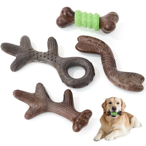 Gardner Pet Kauspielzeug für Hunde für aggressive Kauer, mit geschredderter Kokosnuss, strapazierfähiges Nylon + TPR, interaktives Hundespielzeug, Zahnspielzeug für mittelgroße und große Rassen, von Gardner Pet