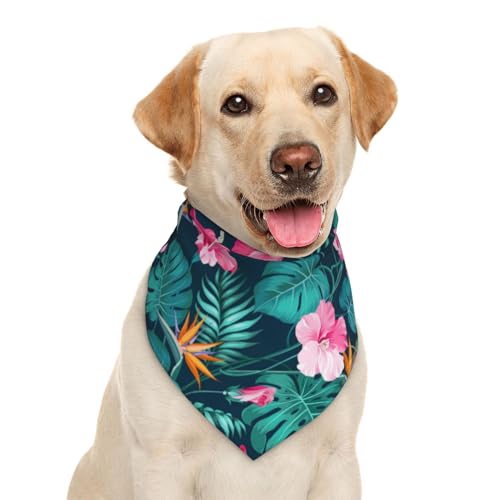 Hawaii Hawaii Blume Blatt Hund Bandana Schal Dreieck Lätzchen Haustier Zubehör Katze Halstuch von Garlaibi