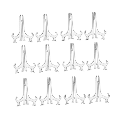 Garneck 24 Stück 4 Plattenständer Tisch Staffelei Bilderhalter Anzeigen Staffelei Displayhalter Foto-Display-ständer Kochbuch Steht Plattenhalter Stehen Bildhalter Monitor Bilderrahmen von Garneck