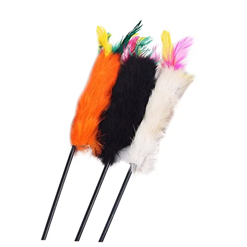 Garneck 3 Stück Bunte Kaninchenhaare Katzenspielzeug Interaktive Angel für Katzen und Kätzchen Zufällige Farbe Cat Teaser Stick Zufällige Farbe Garneck 3 Stück Bunte Kaninchenhaare Katzenspielzeug Interaktive Angel für Katzen und Kätzchen Zufällige Farbe Cat Teaser Stick Zufällige Farbe von Garneck