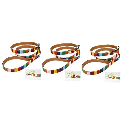 Garneck 3st Keilriemen Trainingsleine Für Hunde Trainingsleine Für Haustiere Hundetraining Führen Heimtiertraining Führen Regenbogenleine Die Katze Halsband von Garneck