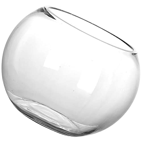 Garneck Fischbecken Aus Glas Fischgläser Aus Glas Sukkulenten-pflanzgefäß Für Terrarien Blasenschale Aus Glas Desktop-fischglas Glas Aquarium Schreibtisch Blumenvase Büro Anlage von Garneck