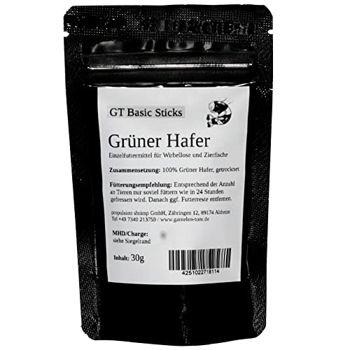 Futtersticks Futterpellets für Garnelen und Krebse - Grüner Hafer, 80g von Garnelen Tom