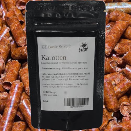 Futtersticks Futterpellets für Garnelen und Krebse - Karotte, 300g von Garnelen Tom