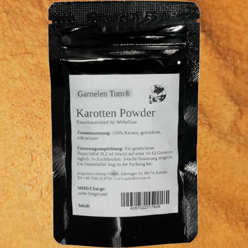 GT Karotten Puder - Garnelen und Schneckenfutter, 35 g von Garnelen Tom